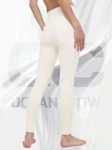 High-Waist Airbrush Legging - Ivory - View 2
