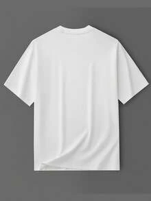 Round Neck Cartoon Print T-Shirt, Men's T-Shirt, Calimero, Women's T-Shirt Version, Soft, Comfortable, Suitable For Leisure Sports - 黑色 - 查看 5