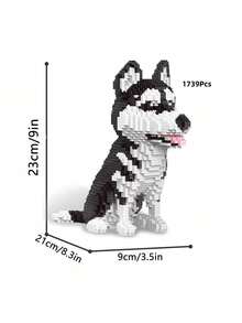 1938 Stücke Cartoon Hund Mikro Mini Blöcke, 3D Tier Spielzeug. Lebendiges Aussehen & helle Farben, mit Dackel, Schnauzer, Husky und Corgi. Großartig für Hundeliebhaber & Anfänger, fördert Flexibilität und Fantasie, ideal für Dekoration und Geschenke - Verschiedenfarbig - Übersicht 9