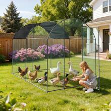 BingoPaw Large Metal Chicken Run Coop Walk-In Poultry Duck Pen Garden With Waterproof Cover - View 12