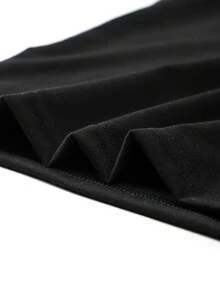 Camiseta Transpirable y Elástica para Niñas ROOBEN con Estampado de Alfabeto Colorido - Top Casual de Cuello Redondo para Verano, ROOBEN - Negro - Ver 6