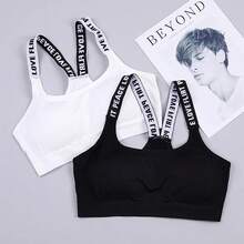 Top Deportivo Transpirable y Sexy sin Costuras para Mujer, Sujetador Deportivo de Alto Impacto para Gimnasio, Fitness, Yoga, Ropa Deportiva, Sujetador Push Up - Negro - Ver 6