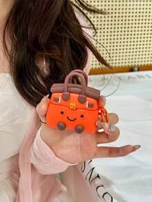 Cute Smiling Face Handbag & Earphone Case - Multicolor - View 2