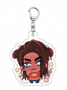 1 Peça Chaveiro de Palco com Formato Assimétrico, Acrílico, Fofo, Presente para Estudante, Mochila, Pingente de Anime Cartoon - Multicolorido - Visão 15