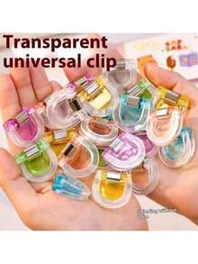 6pcs Transparent Bookmark Clips - 6 Colors Bookmark Clips, Binder Clips, Reading Accessories Clips, Fridge Magnet Clips, Transparent Sealing Clips - Acrylic Material, Kitchen Storage Airtight Sealing, Food Packaging Transparent Chip Clips, Snack Bag Clips, Sealing Clips, Pant Leg Clips, Transparent Long Tail Clips, Sleeve Length Adjustment Clips - A4 Binder Clips, Office And Home Kitchen Food Clips, Convenient For Fixing Documents, Colorful Transparent Acrylic Clips, Multi-Function Bag Clips, And Sticky Note Clips For Organizing Files And Documents In Home Or Office - Clip - View 2