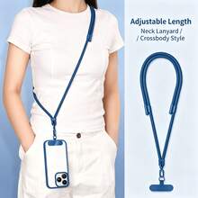 Runway Round Metal Phone Lanyard, Adjustable Short Phone Chain, 2026 New Smartphone Wrist Strap Charm, 7mm Thick Braided Strap, Universal Premium Smartphone Accessory, Outdoor Sports Running Anti-Theft Anti-Loss Anti-Drop - Multi-color - Adjustable Long - View 11