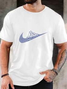 mundialss 2026 sudaderas Men's T-Shirt Women's T-shirt White Summer Mountain Graphic Print Short Sleeve Crew Neck Casual Top for Friends - Blanco - Ver 2