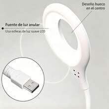 Pequeña lámpara de noche LED lámpara de inducción creativa de cabecera pequeña lámpara de mesa USB enchufe lámpara de noche - Blanco - Ver 2