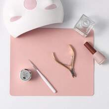 Pink PU Leather Foldable Manicure Pad, Waterproof And Easy To Clean, Hand Support, Manicure Accessories - Apricot - View 7