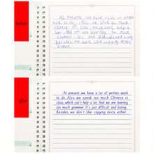 Cuaderno de práctica de caligrafía cursiva inglesa con ranuras 3D, libro de caligrafía de letras y palabras en inglés, libro reutilizable para ensayos de puntuación perfecta - Multicolor - Ver 11