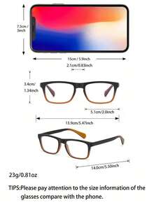 1 Pair Women's Personalized Rectangular Glasses, Daily Commute Sexy Gentle High-End Elegant - Transparent - View 6