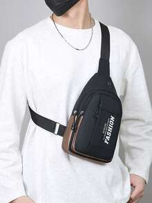 New Fashion Men's Chest Bag, Casual Business Large Capacity Chest Backpack, Versatile Sports Crossbody Bag - A - View 5