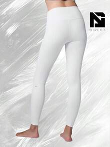 High-Waist Airbrush Legging - White - View 2