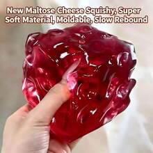 1pc New Maltose Cheese Squishy Toy, Super Soft, Shapeable, Slow Rebound, Stress Relief Toy For Teens, Birthday Gift, Holiday Gift, Gift Toy - Multicolor - View 2