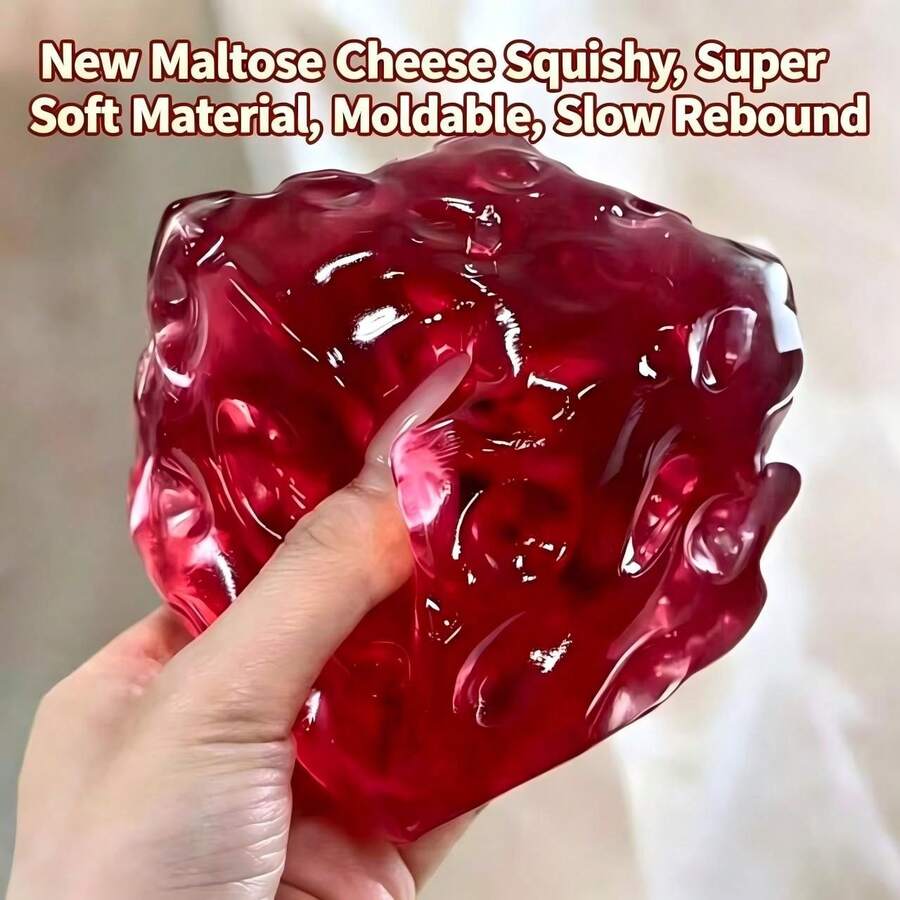 1pc New Maltose Cheese Squishy Toy, Super Soft, Shapeable, Slow Rebound, Stress Relief Toy For Teens, Birthday Gift, Holiday Gift, Gift Toy