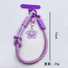 多彩百搭手腕手機掛繩 防摔防丟 短款通用夾式手機鏈 多巴胺色系掛繩 - 彩色 - 查看 5