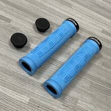 Anti-Slip Durable Bicycle Handlebar Grips, Double-Sided Textured Design, Straight Tube Ends With Locking Mechanism, Available In Black/Red/Blue/Purple/Orange - Multicolor - View 5