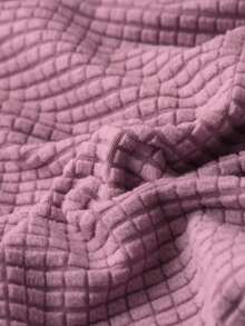 Solid Color Skirt Style Sofa Bed Cover, Polyester Fiber Elastic All Inclusive Sofa Cover, Suitable For Armless Sofa Cover, Simple And Modern, Suitable For All Seasons - Purple - View 9