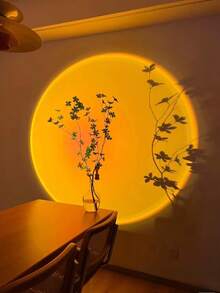 Sunset & Neon Blue Projection Light, USB Powered LED Mood Light, 360° Rotatable Atmosphere Lamp, Suitable For Room Aesthetics, Photography And Parties - Multi-color light - View 10
