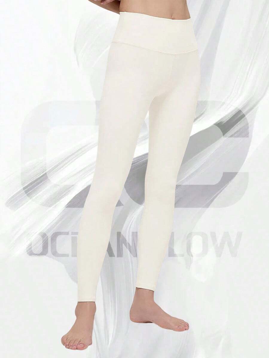 High-Waist Airbrush Legging - Ivory - View 1