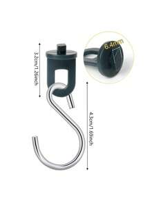 30Pcs/6Set Greenhouse Plant Fixing Clips With S-Hooks, Suitable For Hanging Plants Support, Indoor/Outdoor Gardens And Balconies, Potted Plants And Vines, Hanging Tools, Flower Pot Hanging Accessory, Plant Hooks And Hangers - Multicolor - View 3
