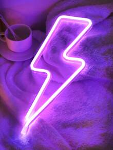 1個 LED 閃電霓虹燈附掛鉤，壁掛式，USB 與電池供電，適用於兒童房、臥室、牆面、派對、學生宿舍、遊戲室、婚禮裝飾，亦可作為送給朋友或兒童的生日禮物 - 閃電 - 查看 11