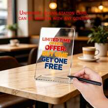 2/4Pcs, 15x16/20x26cm, Clear/Black, 3mm Thickened Acrylic, Dry Erase Writing Board, Mini Whiteboard, Wipeable Reusable Easy Clean, Freestanding, Table Sign, Restaurant, Office, Shop, Wedding, Party, Menu Holder, Message Board, Graduation, Home Decor - Notice Board - View 6