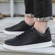 STARNOVO Men's Lace-Up Skate Shoes, Casual Sports Sneakers, Gift For Boyfriend - Black - View 5