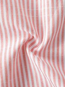 Tween Girl Casual Preppy Style Pink Cotton Striped Tie-Up Sleeveless Shirt, Suitable For Vacation, Gatherings, Group Activities - Pink - View 10