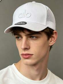 ALO 2026 New Letter Baseball Cap, Adjustable Dad Hat, Breathable Sun Protection, Outdoor Sports, Multi-Color  Fashion Hat Breathable Baseball Cap, Sun Protection Outdoor Sports Hat, Multi-Color Summer Cap - Black Lettering - View 3