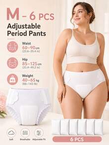 6pcs/Pack, Adjustable, Easy To Wear And Remove, Leak-Proof, Breathable, High Absorbency, Soft And Breathable Period Safety Panties, Random Pattern, Disposable Menstrual Panties, Travel Pack, Leak-Proof Menstrual Panties, Daily Sanitary Pads - Period Pants - Upgraded Version - View 12