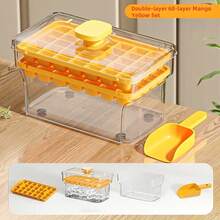A Complete Set Of Homemade Ice Mold Kit, Including A Storage Box And An Ice Scoop, A Lided Ice Container, A Reusable Ice Maker, A DIY Ice Mold For The Refrigerator, An Ice Mold, A Must-Have Accessory For Summer, Helping You Make Perfect Cold Drinks, - Multicolor - View 4