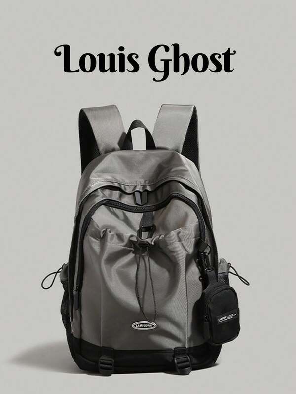 Student Lightweight Backpack. Easily Accommodates Laptop, Textbooks And Materials, Convenient Access To Stationery, Headphones, Water Bottle, Organized Storage, Comes With A Mini Coin Purse: Detachable Design, Keys, Bus Card, Coins Each Have Their Place,