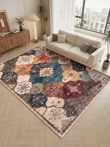 1pc Multi-Color Moroccan Style Living Room Rug. Suitable For Kitchen, Dining Room, Bedroom, Room Holiday Decor, Indoor/Outdoor, Office, Lobby, Non-Slip Doormat, Bathroom Rug, Hallway, Study Gaming Area Rug. - Multicolor - View 3