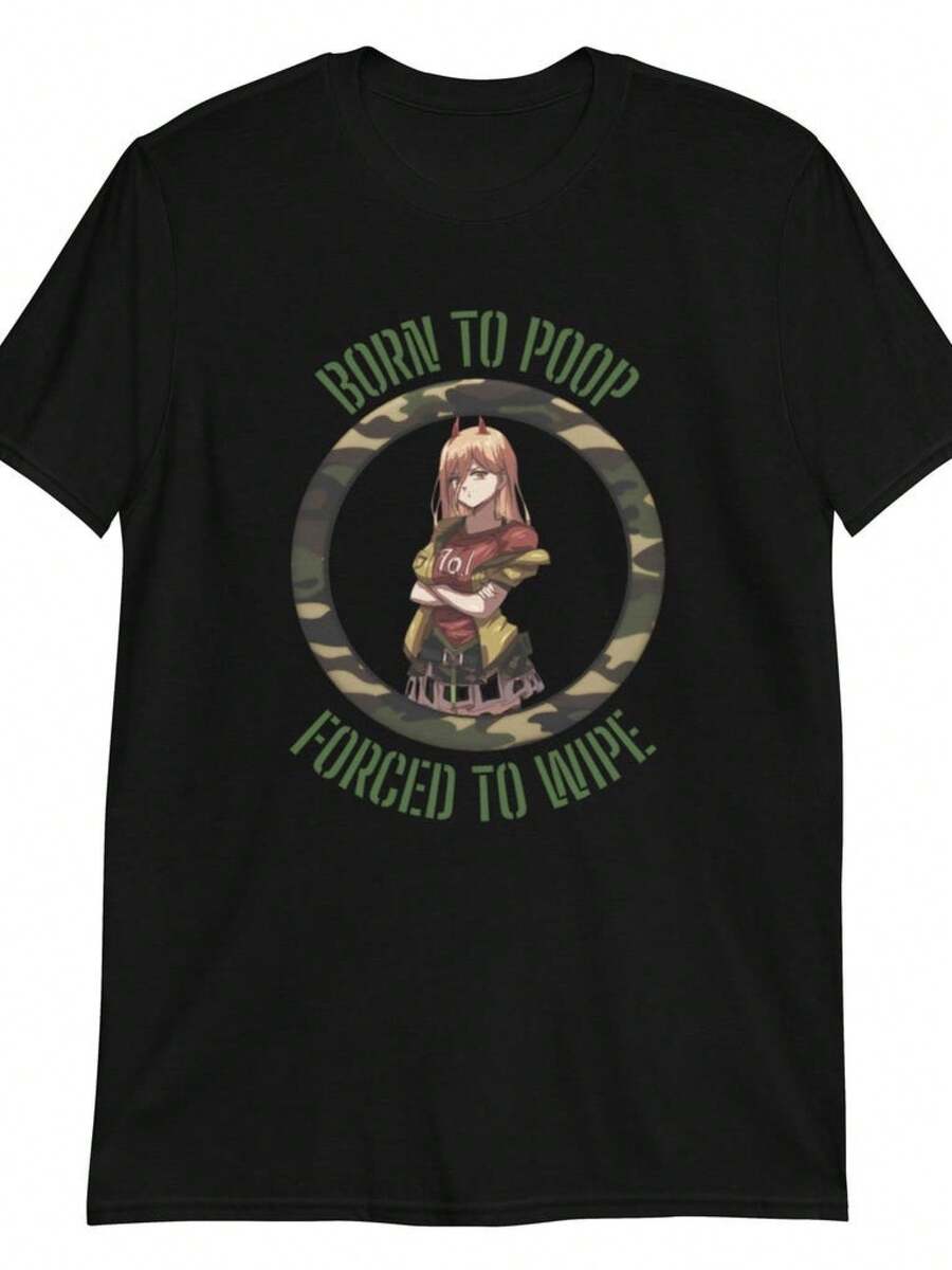 Born To Poop, forced wipe T- ShirtRopa De Hombre Camisetas Para Hombre Playeras Para Hombre - Negro - Ver 1
