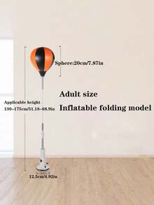 1PC Adjustable Boxing Punching Bag, Sturdy Frame, Powerful Suction Cup And Orange-Black Design - Indoor Agility Training Punching Bag, Boxing Ball, Reflex Training Aid, Dynamic Workout Equipment, Durable Structure - Multicolor - View 9