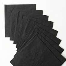 20/40/80 Piezas Servilletas para Bebidas, Servilletas de Papel Desechables Negras, 10" X 10" 2 Capas Servilletas de Cóctel para Bar, Bodas, Cumpleaños - Ver 2