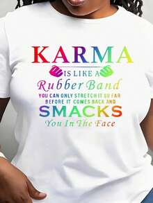 Vintage-t-shirt med humoristisk slogan, avslappnade korta ärmar. Bekväm året runt, perfekt för vardagsbruk och som present. - Vitt - Visa 1