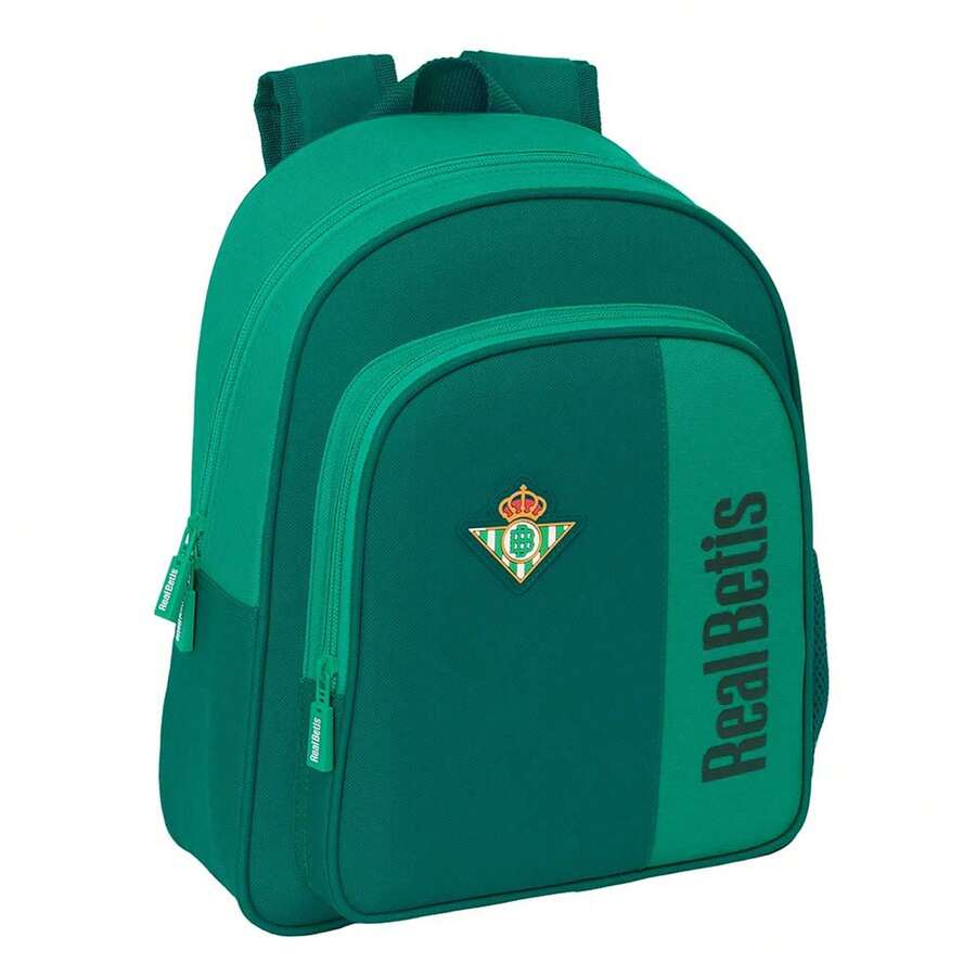 Real Betis Balompié | Betis Balompié School Backpack Adaptable To Trolley (Without Trolley) Water Resistant, Official License, 2 Large Compartments, Bottle Pocket - Adaptasi - Sekolah (2) - View 1