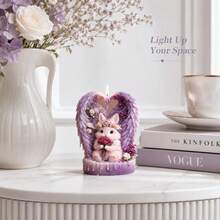 3D Angel Wings Rabbit Silicone Mold, Heart-Shaped Winged Rabbit Candle Mold, DIY Handmade Gift, Romantic Floral Soap Resin Mold, Home Decor, Unique Handmade Craft Material - A - View 8