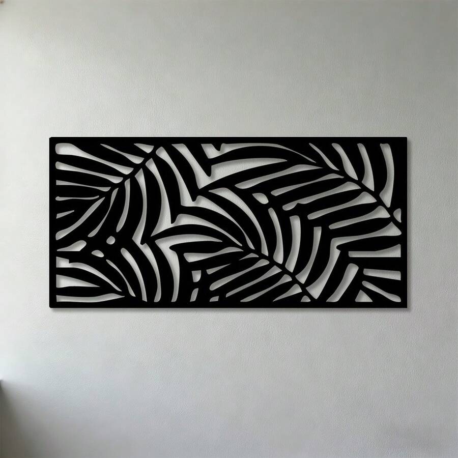 2D Flat - 1pc 2D Wall Art, Featuring Brown Leaf Design, Perfect For Decorating Your Living Room, Bedroom Or Office KWYK