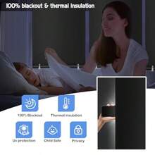 Out Roller Window Shades Cordless Blinds For Indoor Windows No Tools No Drill Pull Down Window Shades Thermal Insulated Fabric UV For Home Office Bedroom Door 36''W X 72''H - Black - View 2