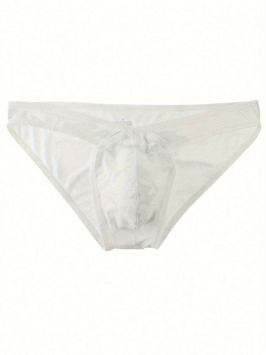 Men's Mesh Briefs - Lightweight, Breathable, And Comfortable Low-Rise Butt Lift With Stretch Fabric For Casual Wear And Comfort | Fashionable Underwear | Stretch Fabric - 白色 - 查看 1