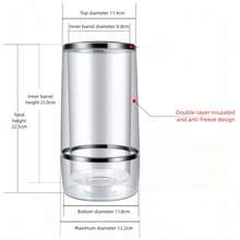 Double-Layer Hollow Ice Bucket, Anti-Freeze Insulation Design, Long-Lasting Cold Retention, Suitable For Home Parties And Outdoor Use, Portable Beverage And Wine Cooling Bucket, Leak-Proof, Keeps Ice Frozen For Hours - Multicolor - View 8