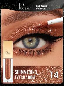 Pudaier 1块金属闪光眼影，防水防晕染，持久显色，质地顺滑，是音乐节和节日礼物的理想之选。 - 14 - 查看 6