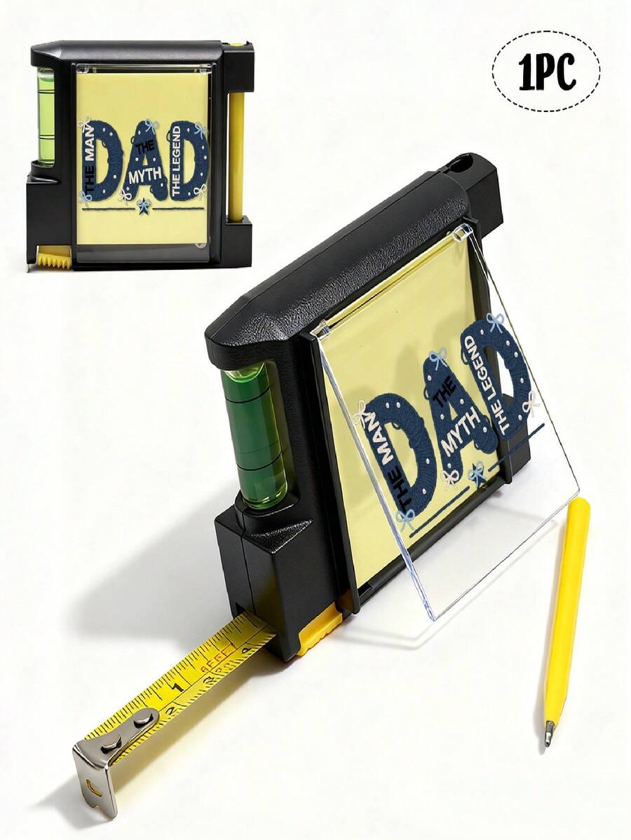 4 In 1 Multi Function Tape Measure/Spirit Level With Sticky Note Father's Day Gift For Dad Husband Papa Grandpa/Perfect Tape Measure Multitool Gift For Father's Day Birthday - A - View 1