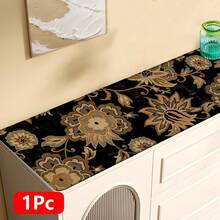 1 pieza, Decoración del hogar, Estampado de patrón floral, Alfombra de cocina de lino, Tapete de cocina, Tapete de piso, Tapete de baño, Tapete de puerta, Impresión 3D rectangular, Adecuado para sala de estar, dormitorio, pasillo, baño, lavandería - Alfombra de poliéster, Adecuado para decoración del hogar interior y exterior - Multicolor - Ver 12