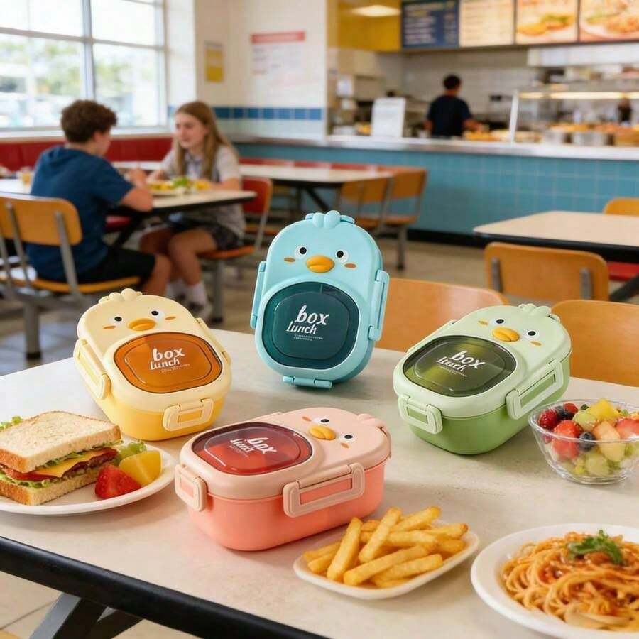 1PC Back To School Insulated Lunch Box, Vegetable & Fruit Bento Box, Microwave , Suitable For Carrying Fruit, Rice Balls, Meat, Etc. - Multicolor - View 1
