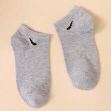 1/5/10/15 Pairs Solid Color Sports Boat Socks For Men, Moisture-Wicking, Odor-Resistant, Breathable Running Boat Socks With Arch Support - Multicolor - View 13