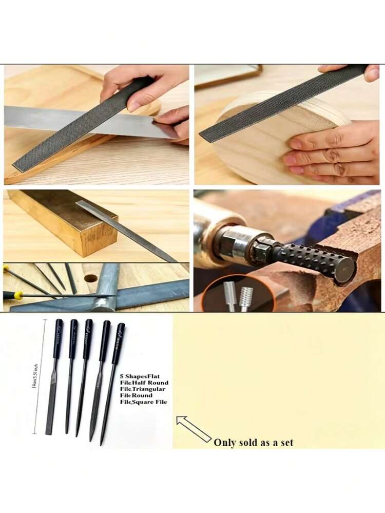 Industrial Grade Metal File Set, Durable Carbon Steel File Tool Kit, Precision Shaping And Carving Tools, Ergonomic Design Handle, High-Temperature Quenched Hardened, Long-Lasting, Suitable For Metal, Wood, Glass And Jewelry Processing - Multicolor - View 5